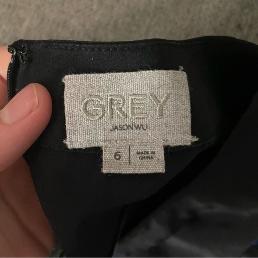 Grey Jason Wu Marine Multi Color Block Print Silk… - image 5